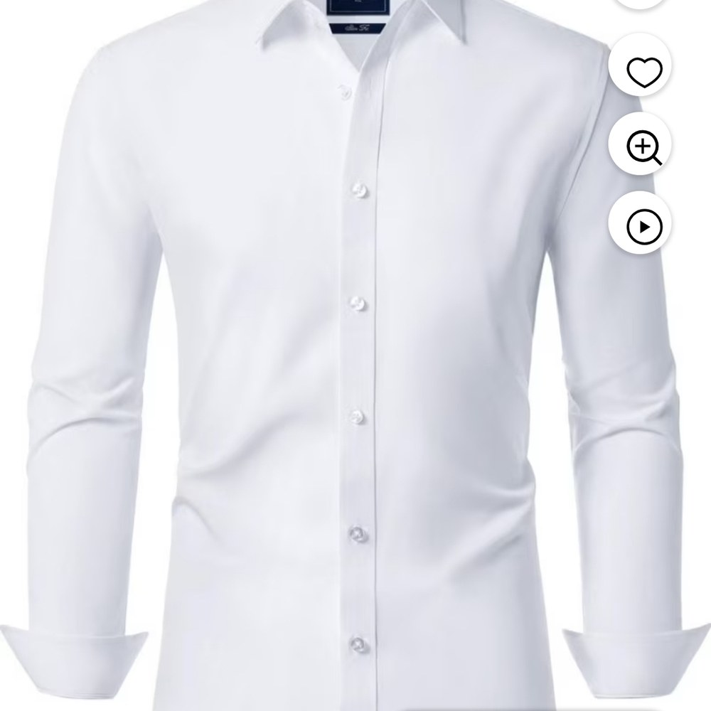 Men's Classic White Dress Shirt